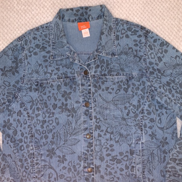 Printed denim jacket - Picture 4 of 5